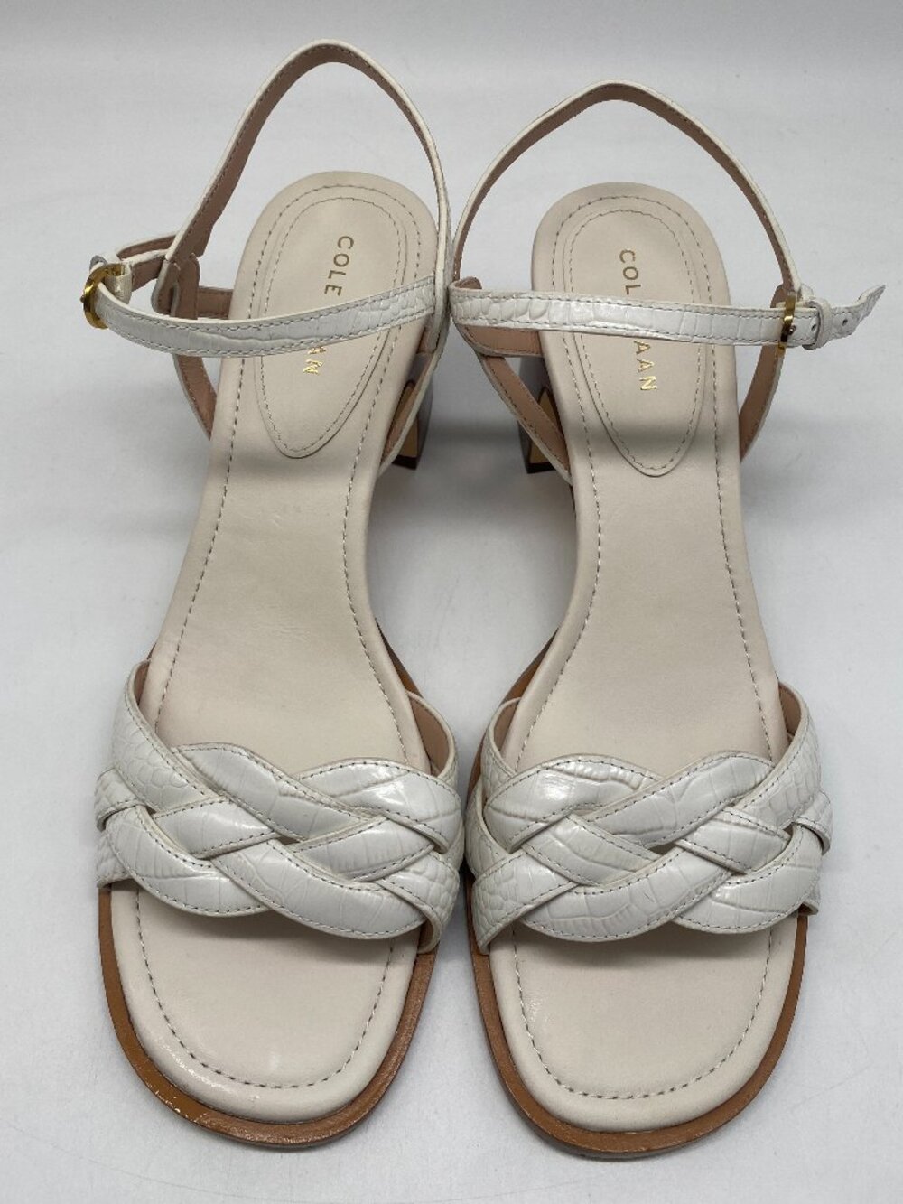 COLE HAAN ANKLE STRAP SANDAL WHITE US WOMEN SIZE 9B